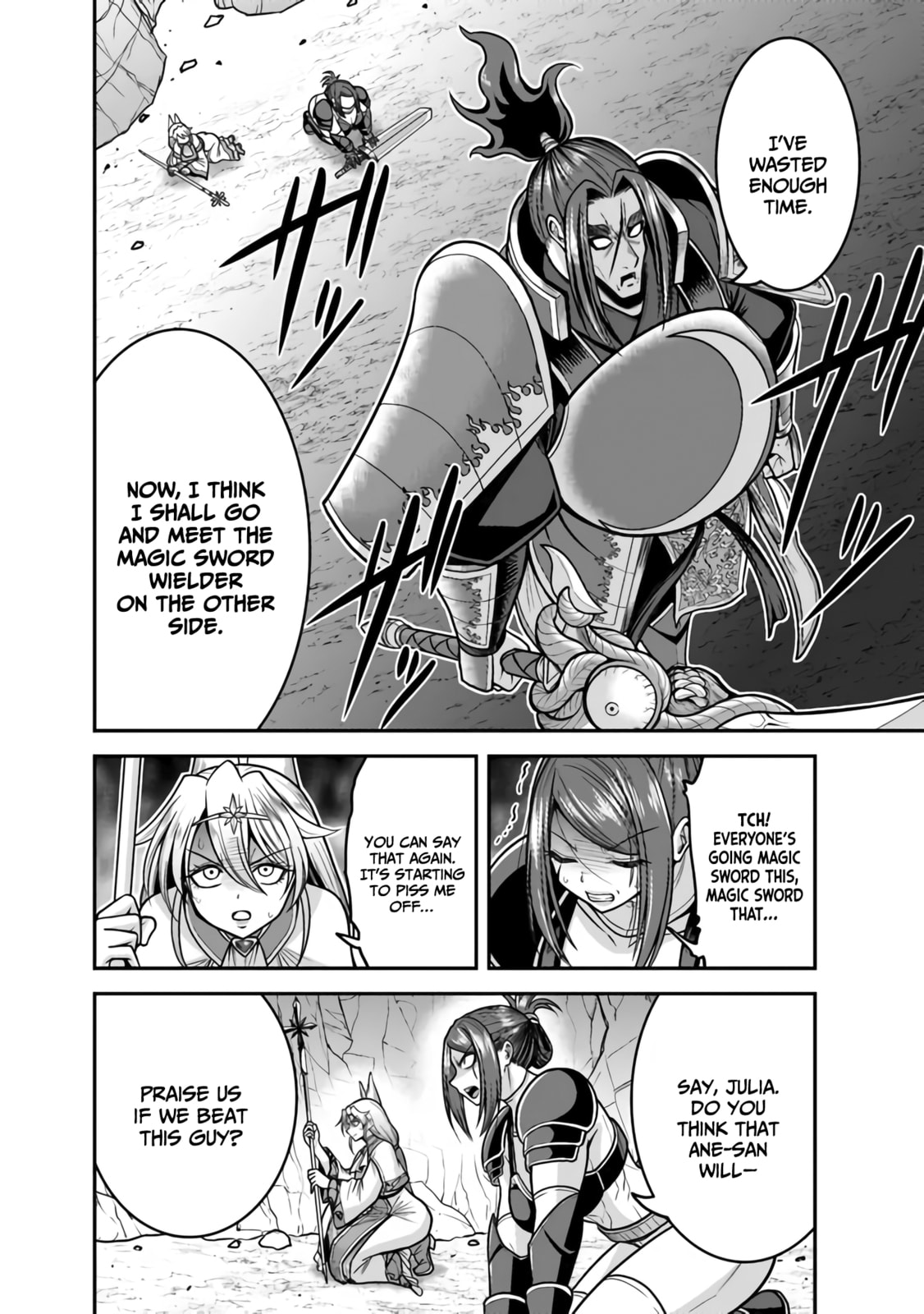 The Mighty Wielder of the Magic Sword, The Sword Warlord Miltos Attacks! page 30
